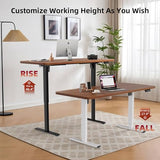 PiomuDek Standing Desk Frame with 330lbs Powerful Dual Motor, Electric Adjustable Height Computer Table Legs, Sit Stand Up Desk Base with Memory Controller, for Home Office, White,ED04NW (Frame Only) PiomuDek