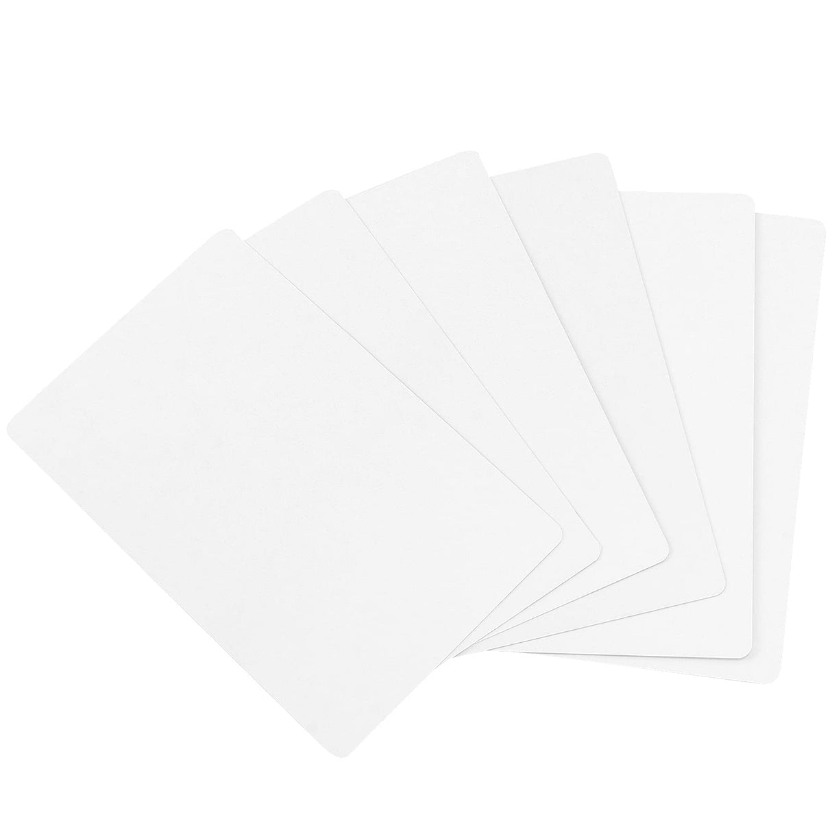 HEIHAK 100 PCS 3.4 x 2.1 Inch Sublimation Metal Business Cards, White Aluminum Blank Smooth Name Cards Gift Cards VIP Cards for Most Custom Laser Engraving, 0.01 inches Thick HEIHAK