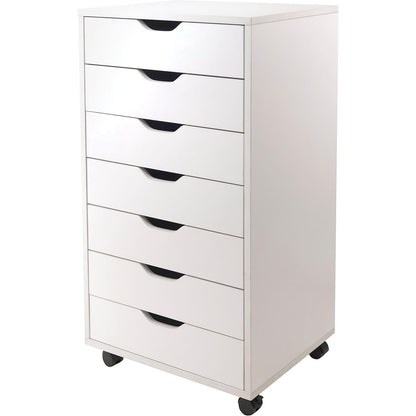 Winsome Halifax 7-Drawer Composite Wood Cabinet, White (10792)