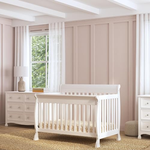 DaVinci Kalani 4-in-1 Convertible Crib in White, Greenguard Gold Certified DaVinci