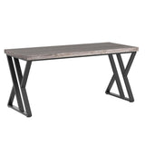 Tribesigns Writing Computer Desk, 55 inch Heavy Duty Study Desk with Z-Shaped Metal Leg, Modern Simple Home Office Computer Desk, Grey Tribesigns