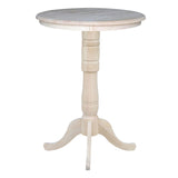 IC International Concepts Round Top Pedestal Dining Table, Unfinished IC International Concepts