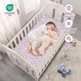 Wowelife Girl Crib Bedding Set, Butterfly Baby Girl Nursery Bedding Set, Premium Purple Baby Bedding Set, Baby Girl Cot Bed Set Include Quilted Comforter, Crib Skirt and Crib Sheet, Purple Wowelife