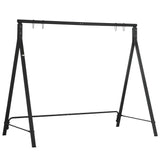 Outsunny Metal Porch Swing Stand, Heavy Duty Swing Frame, Hanging Chair Stand Only, 528 LBS Weight Capacity, for Backyard, Patio, Lawn, Playground, Black Outsunny