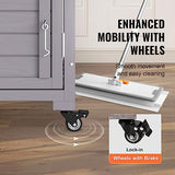 VEVOR 3-Tier Cat Playpen Catio with Wheels, Resting Box, Waterproof Roof, Windows & Doors, Removable Tray VEVOR