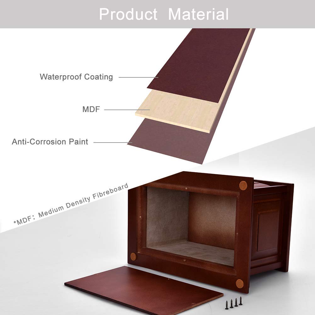 Wood Urn, Professional Wooden Urns for Human Ashes Adult,Burial-Cremation Urns (MDF) MAKEY'S