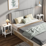TUTOTAK End Table, Side Table, Nightstand, 2-Tier Storage Shelf, Sofa Side Table for Small Space, Living Room, Bed Room V1TB01BW034 TUTOTAK