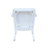 International Concepts Set of Two San Remo Splatback Dining Chairs, White IC International Concepts