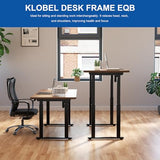 4-Leg Standing Desk Frame Dual Motor, Electric Adjustable Legs Compatible Desktop Size 39″-79″, 264 lbs Weight Capacity, Anti-collision Detection Stand Up Desk Frame Workstation, Black Frame Only Klobel