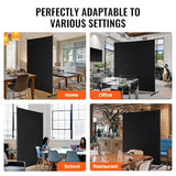VEVOR Room Divider, Single Panel Room Divider, 6FT Privacy Screen Indoor, Partition Divider for Room Separation, Freestanding Room Divider Panel for Office, Bedroom, Black VEVOR