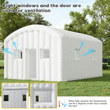 EROMMY 20x16x12 FT Large White Inflatable Nightclub, Blow Up Party Tent Portable with 950W Blower, Disco Night Club Tent for Adult Birthday Party Business Rental EROMMY