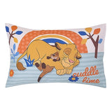 Disney The Lion King Blue, Tan, and Orange, Better Together 4 Piece Toddler Bed Set - Comforter, Fitted Bottom Sheet, Flat Top Sheet, and Reversible Pillowcase NoJo