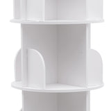 ZAWAYINE 5-Tier 360° Rotating White Bookshelf for Stylish Storage and Display ZAWAYINE