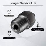 Creality 8pcs 3D Printer Hardened Steel MK8 Nozzles, Upgraded Tungsten Metal Extruder Nozzles 0.2mm, 0.3mm, 0.4mm, 0.5mm, 0.6mm with DIY Tools Storage Box for Creality Ender 3 Ender 3 V2 Sovol SV06 Creality