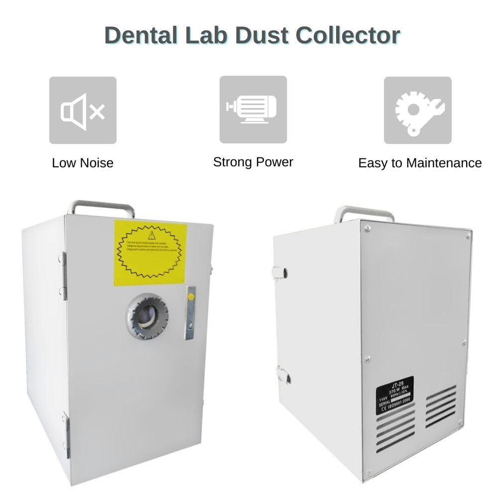 Yuland Dental Lab Grinding Vacuum Cleaner Single-Row Digital Dust Collector 110V 370W Silent Vacuum Dust Extractor for Laboratory (Q-3) Yuland