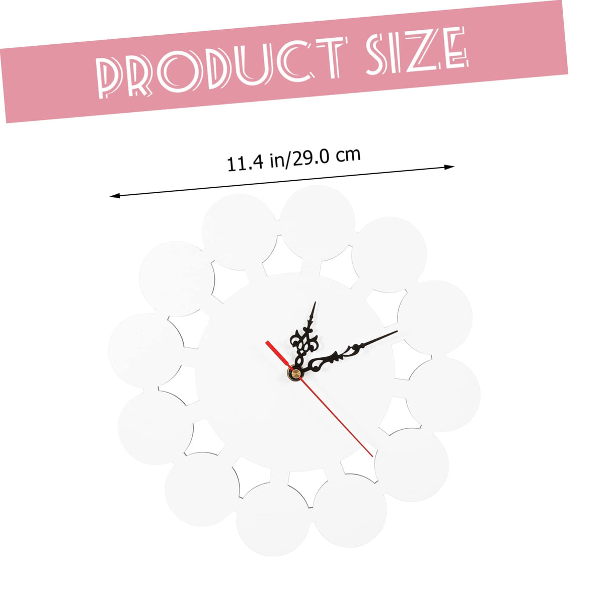 SEWACC Sublimation Wall Clock Transfer Craft Clock Heat Press Blank Clock Sublimation Clock Blank Bedroom Wall Clock Sublimation Hanging Clocks 3D DIY Wall Clock Child Vintage Puzzle SEWACC