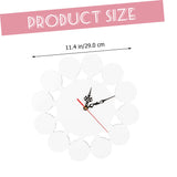 SEWACC Sublimation Wall Clock Transfer Craft Clock Heat Press Blank Clock Sublimation Clock Blank Bedroom Wall Clock Sublimation Hanging Clocks 3D DIY Wall Clock Child Vintage Puzzle SEWACC