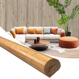 192" x 48" Natural Bamboo Wall Panel - Flexible Renewable Wainscoting for Interior Decor, Room Divider & Ceiling Tiles - Living Room, Bedroom, Office, Kitchen Island Decor bajingshanhu