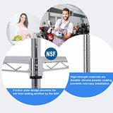 14" D x 36" W x 54" H Adjustable NSF-Certified Metal Shelf Wire Shelving Unit Storage for Small Places Restaurant Garage Pantry Kitchen Garage BestOffice