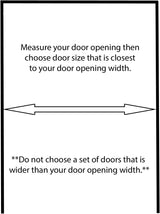 Swinging Cafe Doors Premade Cafe Doors - Interior Doors for Home, Western Swinging Doors, Wooden Saloon Doors - 1-1/8" Pine Wood Louvered Door W/Hinges Included (24"x42", Brass Hardware) Swinging Cafe Doors