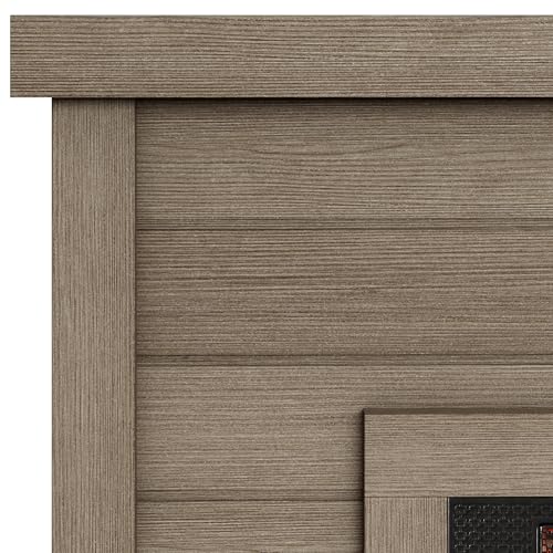 duraflame® Shiplap Wall Mantel Electric Fireplace, Barstow Acacia Duraflame