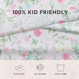 Laura Ashley Kids - Full Size Sheet Set, Soft & Wrinkle-Resistant Toddler Bedding, Fun & Whimsical Bedroom Decor, Ideal Girl Room Essentials (Posey Dance Pink) Laura Ashley