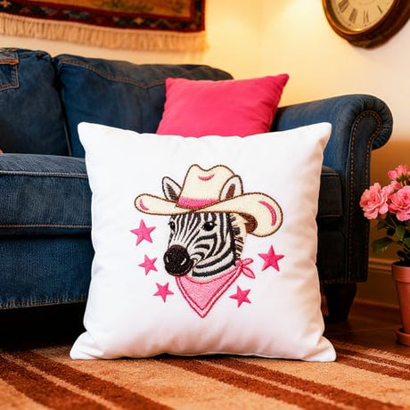 BEUNITONE 4 Set Embroidery Kit for Beginners, Animal Cowboy Patterns Cross Stitch Kits, Needlepoint Kits for Adults with Hoop, Cute Hand Embroidery Patterns for Cloth and Home Decor BEUNITONE
