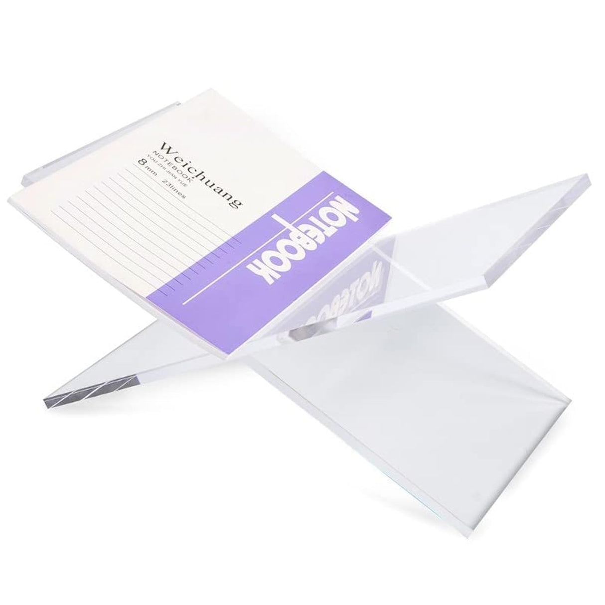 Large Clear Acrylic Book Stands for Display, Amlits, Best Reading Bookstand Display Open Holder for Cook Books Magazines, Newspaper, Textbooks (Clear) Amlits