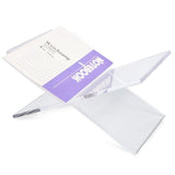 Large Clear Acrylic Book Stands for Display, Amlits, Best Reading Bookstand Display Open Holder for Cook Books Magazines, Newspaper, Textbooks (Clear) Amlits