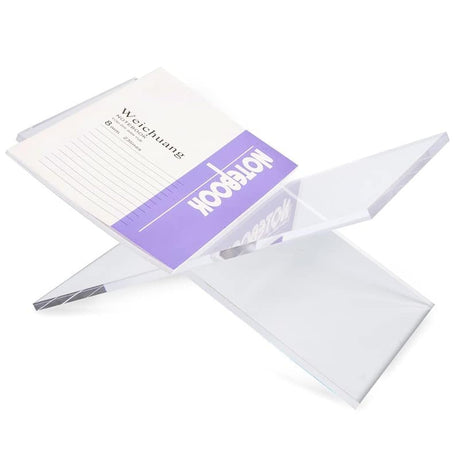Large Clear Acrylic Book Stands for Display, Amlits, Best Reading Bookstand Display Open Holder for Cook Books Magazines, Newspaper, Textbooks (Clear) Amlits