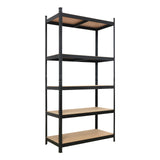 Karl home 5 Tier Metal Garage Shelves, Adjustable Shelf for Storage Heavy Duty, Wide-Size Shelves Organization for Garage Pantry Basement Kitchen, 2000lbs,43.3" L x 17.7" W x 70.9" H, Black Karl home