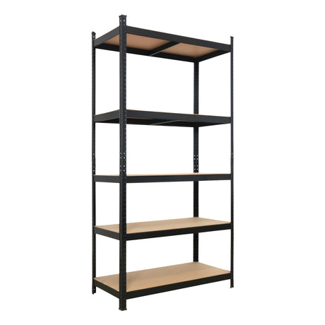 Karl home 5 Tier Metal Garage Shelves, Adjustable Shelf for Storage Heavy Duty, Wide-Size Shelves Organization for Garage Pantry Basement Kitchen, 2000lbs,43.3" L x 17.7" W x 70.9" H, Black Karl home