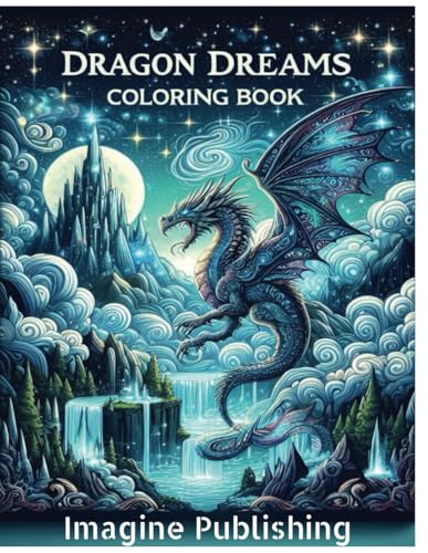 Dragons Coloring Book for Kids 4-12 with Over 50 Dragon Designs (Children's Coloring Books) WoodArtSupply
