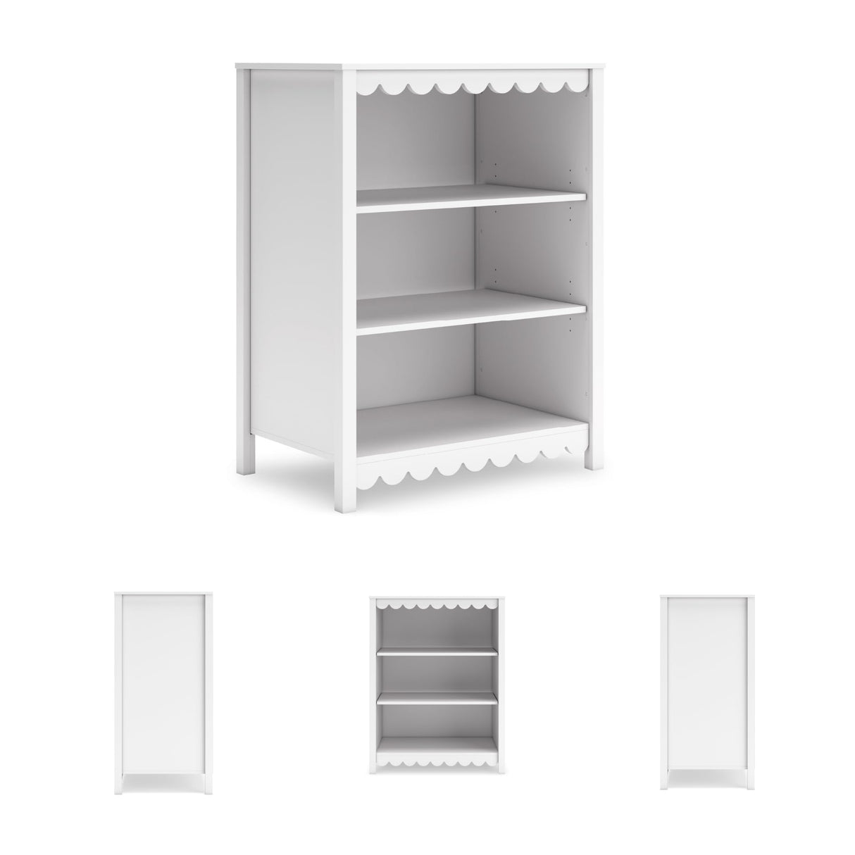 Signature Design by Ashley Hallityn Modern Freestanding 3-Tier Bookcase with 2 Adjustable Shelves, White Signature Design by Ashley