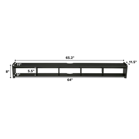 Walker Edison Zee Modern Floating Mounted Minimalist Stand for TVs up to 70 Inches, 65 Inch, Coastal Oak Walker Edison
