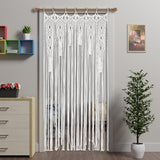 Atsweetlife Macrame Curtain Handmade Boho Doorway Curtains,Backdrop Panel Hippie Door Hanging Wedding Decor Curtain Divider Bohemian Cover Bedroom (Natural, 90×200cm/35×79in, Gradient) Atsweetlife