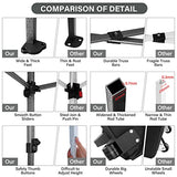 Tooluck 10x30 Pop up Heavy Duty Canopy with 8 sidewalls, Waterproof Commercial Pop up Party Tent Canopy,Outdoor Tents for Wedding Parties, 3 heigh Adjustable Gazebo with Wheeled Bag,Grey Tooluck