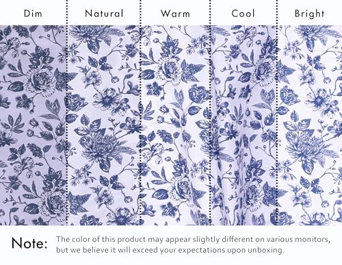 RUVANTI 6 Pcs Cotton Sheets - 100% Natural Cotton Soft, Lightweight & Breathable Crispy Percale Bed Sheets, King Size Sheets Set 16" Deep Pockets, Wild Flower RUVANTI