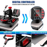 Heat Press, 8 in 1 Heat Press Machine 38x38cm/15x15 inch, 360° Swing Away Digital T Shirt Pressing Machine, Multifunction Heat Transfer Sublimation Combo for T Shirts Mugs Hat Plate Cap WoodArtSupply