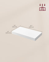 VASAGLE Wall Shelves Set of 2, Floating Shelves, Wall Mounted, 8 x 15.7 x 1.5 Inches, Display Shelves for Picture Frames, Wall Decor, Hanging Shelf for Living Room, Kitchen, White ULWS054W01 VASAGLE