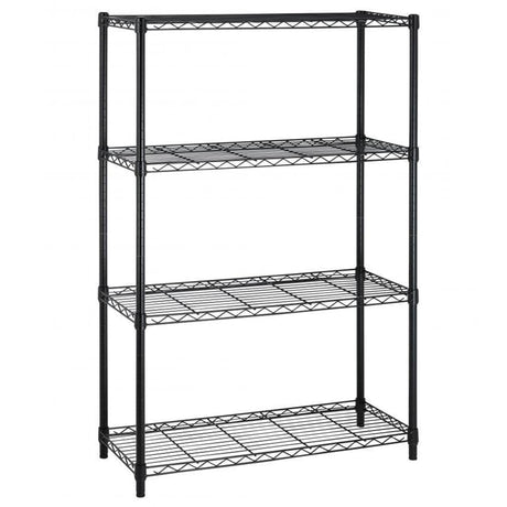 PayLessHere | 4-Tier Wire Shelf | 36"x14"x54" | Black | Adjustable Racks | Heavy-Duty Storage Shelves, Holds Upto 1000 lbs | Rust-Resistant, No-Tool Assembly | for Home, Garage Shelving PayLessHere