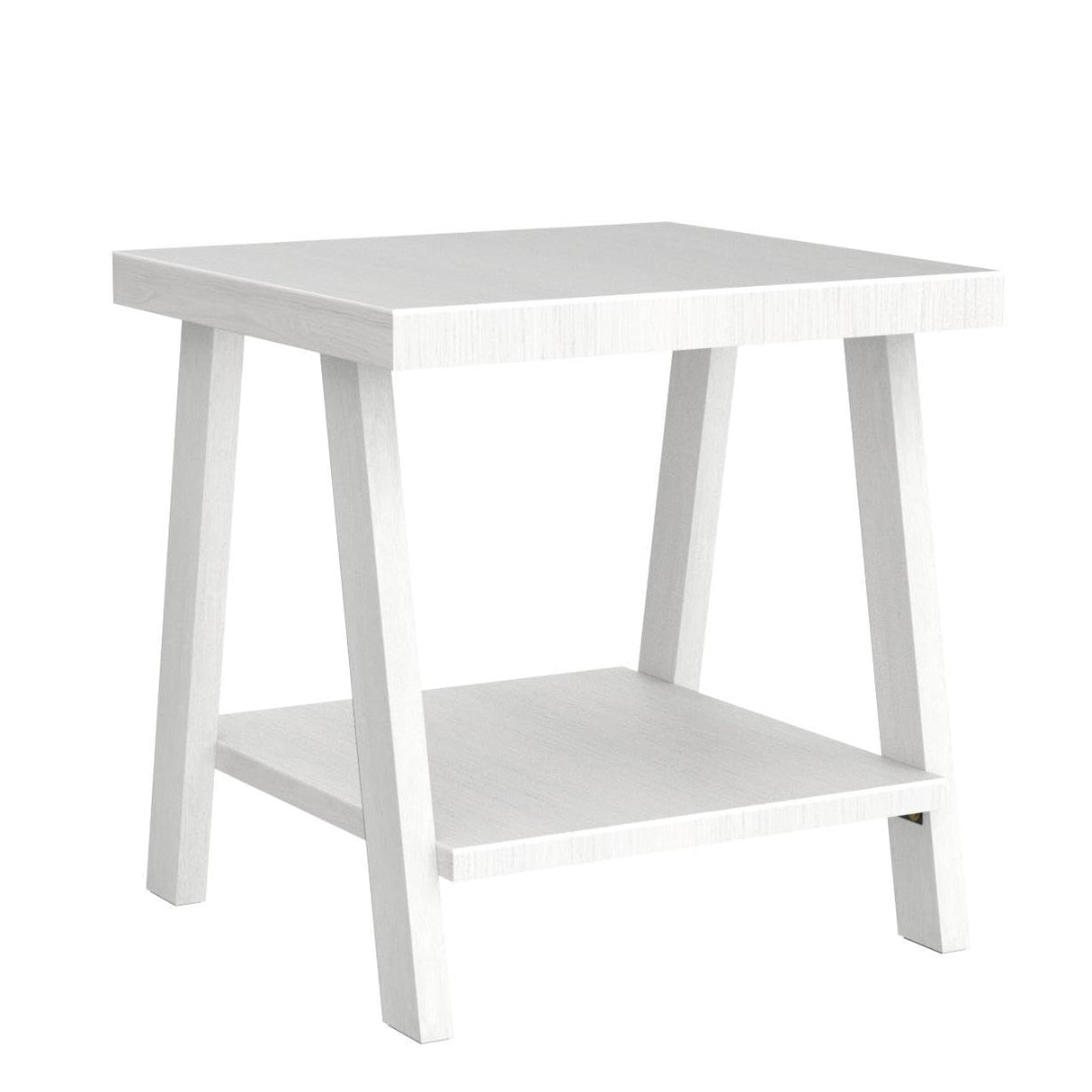 Roundhill Furniture Athens Contemporary Replicated Wood Regular End Table, White Roundhill Furniture