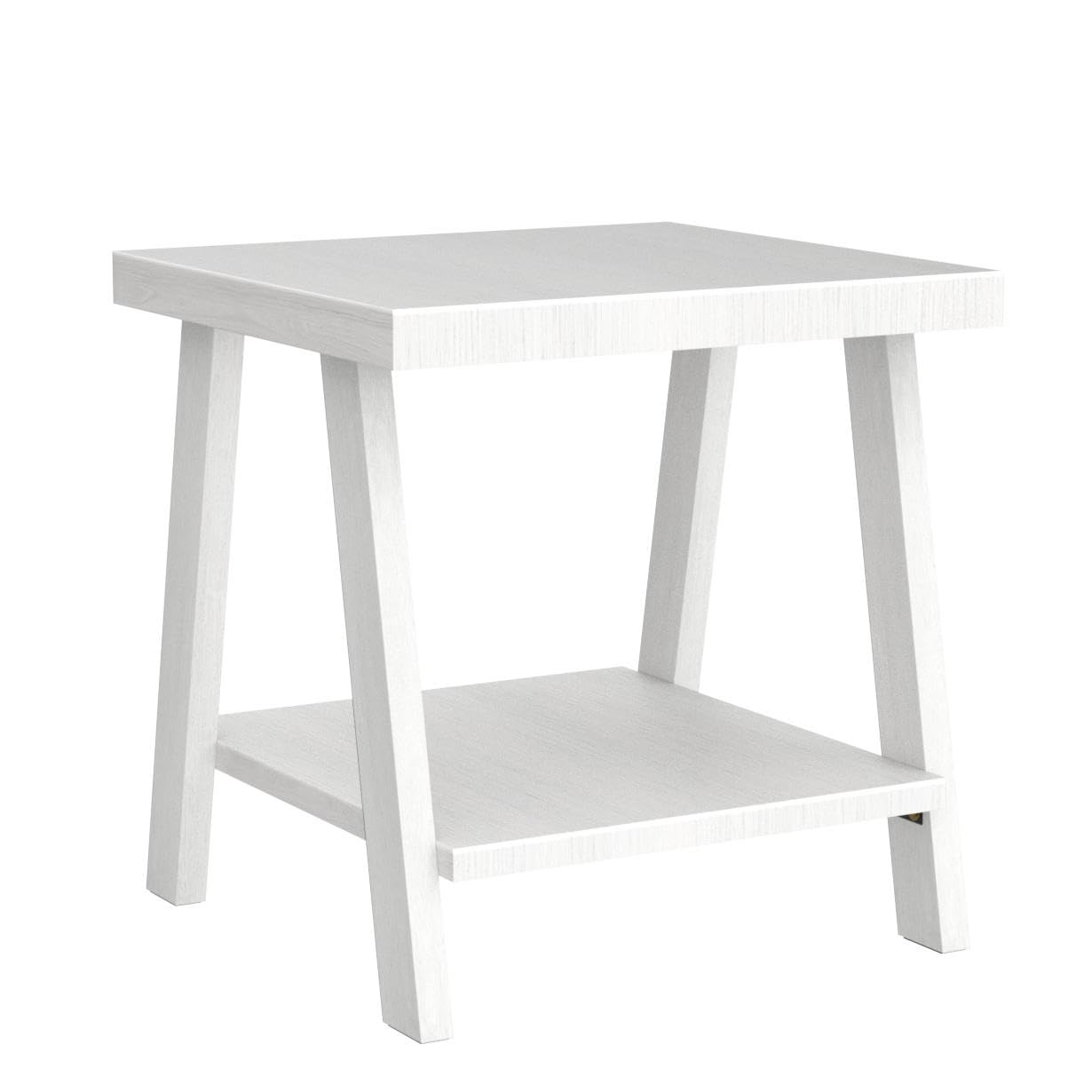 Roundhill Furniture Athens Contemporary Replicated Wood Regular End Table, White