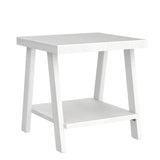 Roundhill Furniture Athens Contemporary Replicated Wood Regular End Table, White Roundhill Furniture
