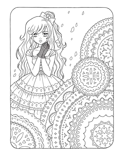 Creative Haven Manga Muses Coloring Book: Inspiring Anime, Manga, & Pop Surrealist Designs (Adult Coloring Books: Fantasy) WoodArtSupply