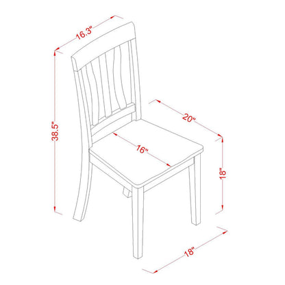 East West Furniture NOAN3-OAK-W 3 Piece Room Set Contains a Rectangle Wooden Table with Butterfly Leaf and 2 Kitchen Dining Chairs, 32x54 Inch - WoodArtSupply