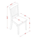 East West Furniture OXAN5-OAK-W Oxford 5 Piece Modern Set Includes a Square Wooden Table and 4 Kitchen Dining Chairs, 36x36 Inch East West Furniture