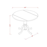 East West Furniture DLAB5-OAK-04 5 Piece Dinette Set for 4 Includes a Round Dining Room Table with Dropleaf and 4 Light Tan Linen Fabric Parsons Dining Chairs, 42x42 Inch, Oak East West Furniture