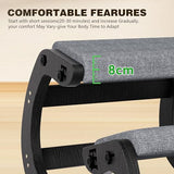 TinyHaven Ergonomic Kneeling Chair with Wooden Frame - Adjustable Height Office Chair with Soft Padding for Back Pain Relief, Posture Correcting Home & Office Desk Chair Black TinyHaven