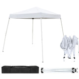 Outvita Canopy 7.8x7.8' Pop Up Commercial Instant Gazebo Tent, Waterproof & UV Protection Canopy Tent with Slant Legs for Party Wedding Birthday BBQ Events Outvita